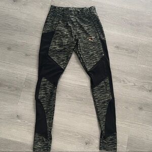 Puma Women's Black and Green Patterned Jeggings